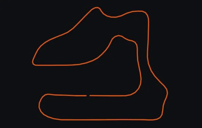 Track map of Sebring drawn from the car's own positions